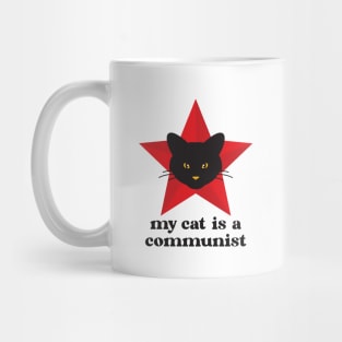 Black Cat My Cat Is A Communist Mug